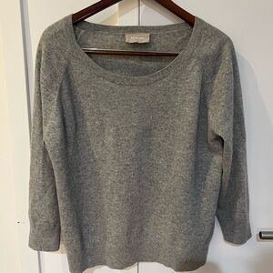 Everlane Gray Crew Neck Cashmere Lightweight Knit